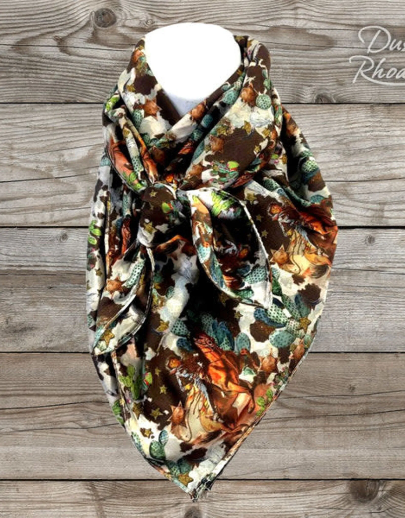 Wild Rag 36x36 Way Out West 100% Silk