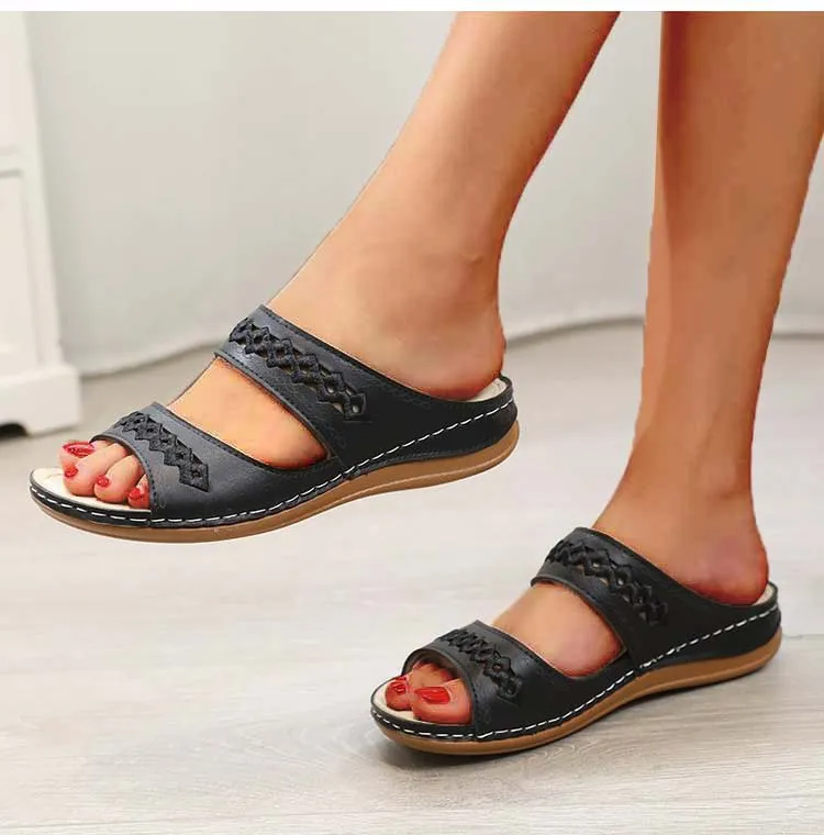 Women's Comfortable Outdoor Walking Open Toe Slip-On Sandals