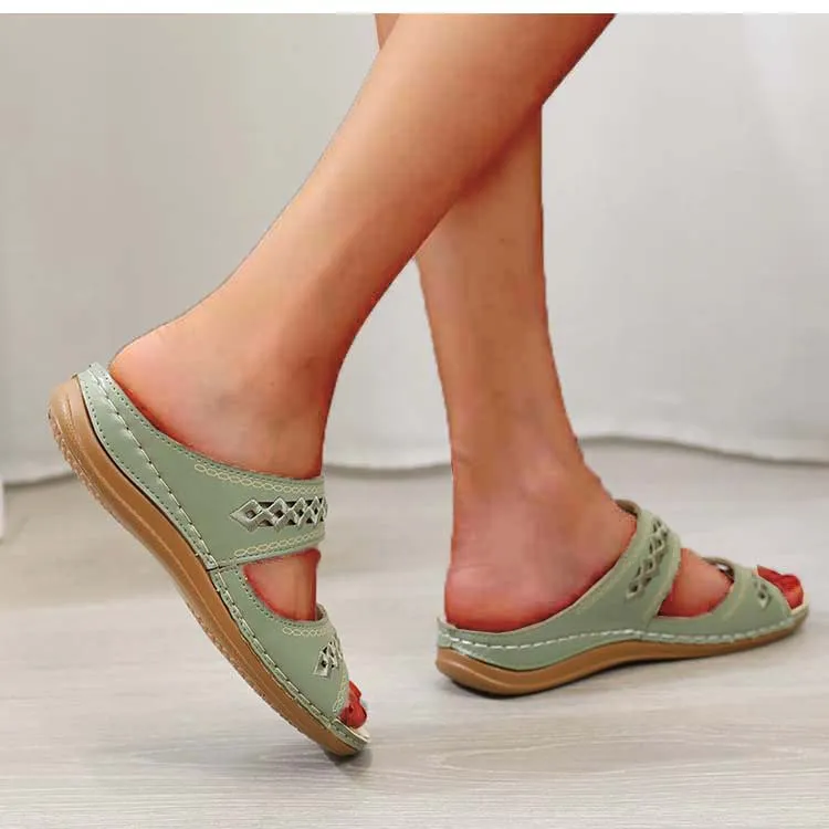 Women's Comfortable Outdoor Walking Open Toe Slip-On Sandals