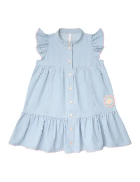 Wylie Kids Denim Flutter Dress