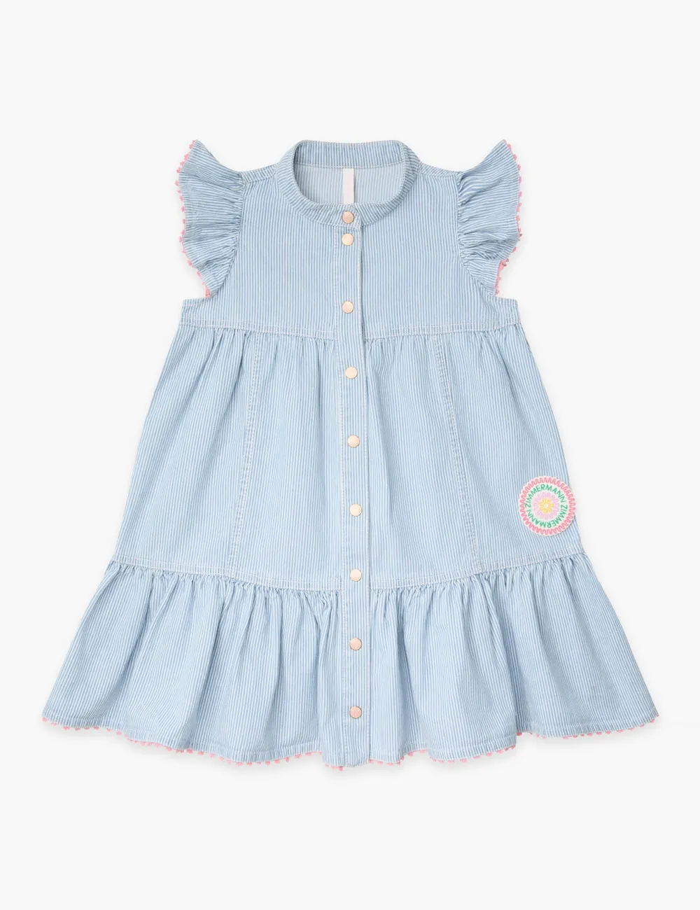 Wylie Kids Denim Flutter Dress