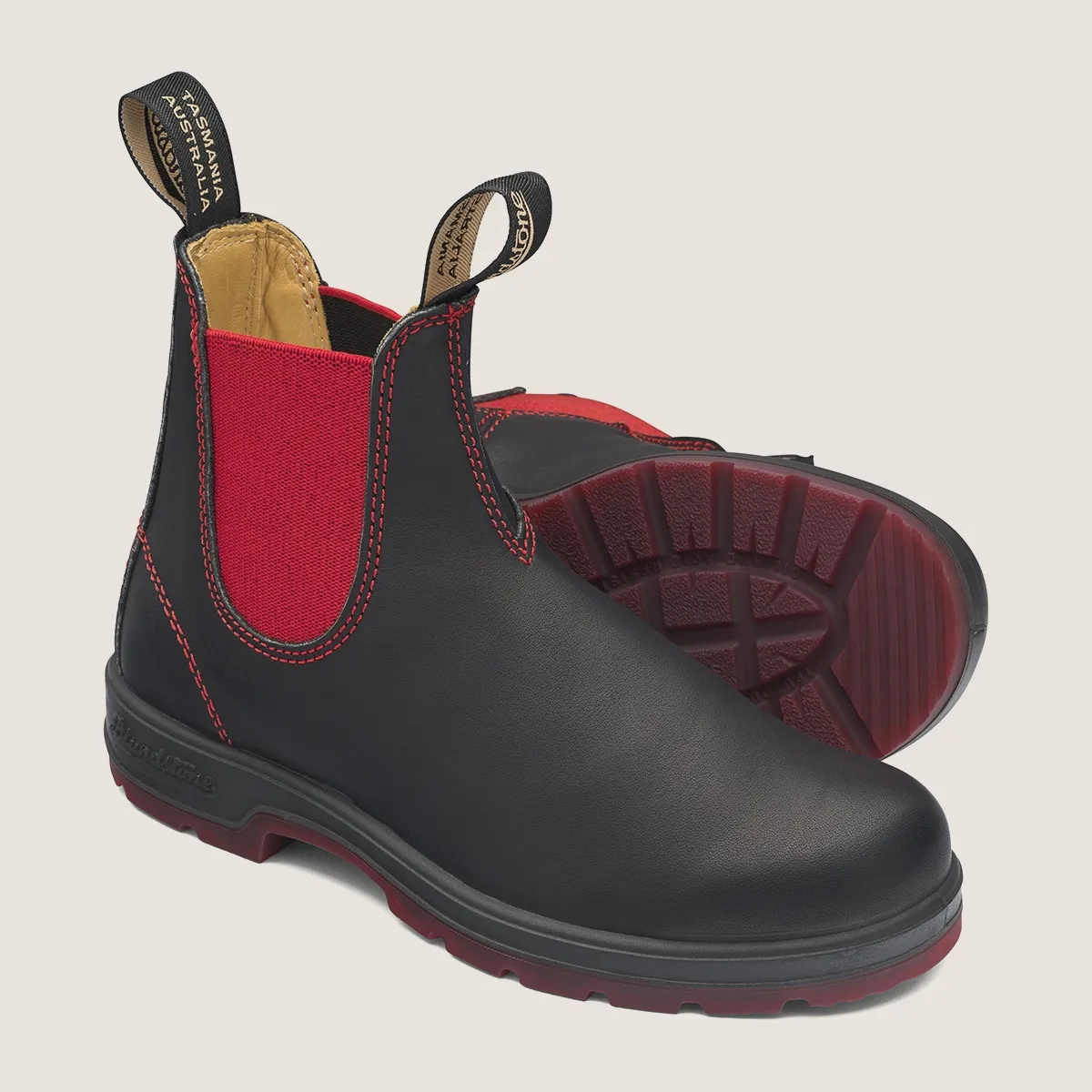 Youth Classics  Chelsea Boots  -  Black / Red